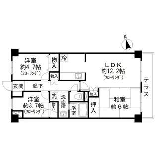 ア・クール杉原【1階】の間取り