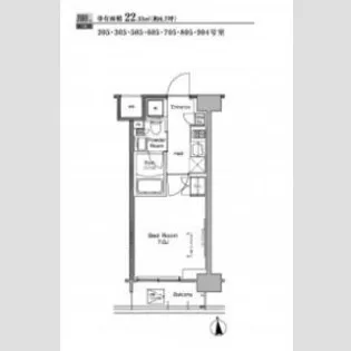 プラウドフラット南品川【8階】の間取り