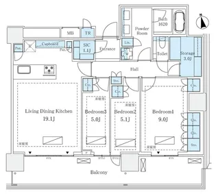 パークコート浜離宮ザタワー【12階】の間取り