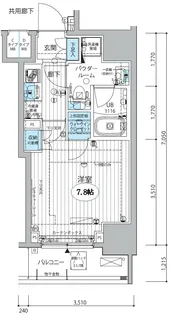 メインステージ三田アーバンスクエア【704号室号室】の間取り
