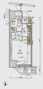 メインステージ上野松が谷【2階】の間取り
