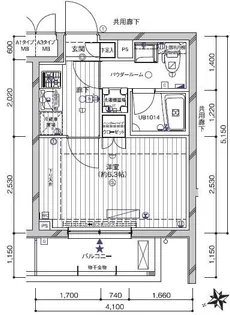 メインステージ南蒲田【3階】の間取り