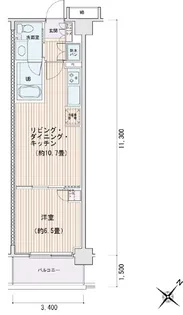 エスティメゾン豊洲レジデンスE【0222号室】の間取り
