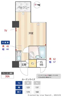 トップ不動前【606号室号室】の間取り