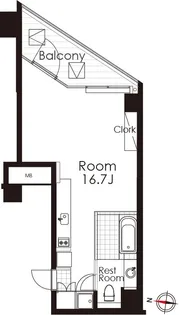 カスタリア広尾【8階】の間取り