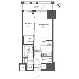 コンフォリア台東根岸【3階】の間取り