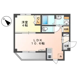 グランドール東山【1階】の間取り