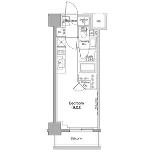 ザ・パークハビオ西大井【4階】の間取り