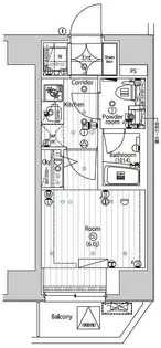 PREMIUM CUBE 品川大崎【9階】の間取り