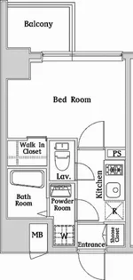 ハーモニーレジデンス西麻布【おとり物件なし】#学生・社会人に【7階】の間取り