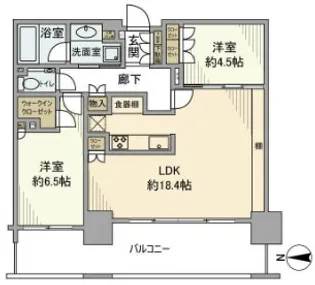 品川イーストシティタワー【20階】の間取り