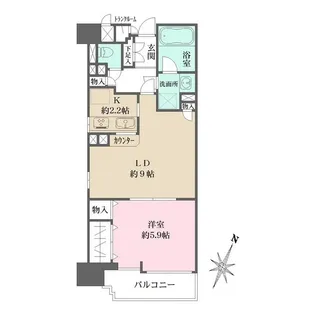 ユニーブル田町【6階】の間取り