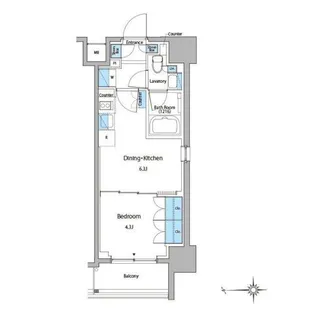 ルフォンプログレ門前仲町マークス【9階】の間取り