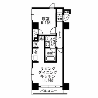レジディア月島Ⅲ【9階】の間取り