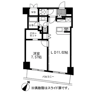 レジディア日本橋人形町Ⅱ【4階】の間取り
