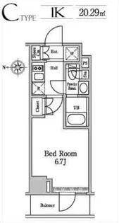レジディア南品川Ⅱ【3階】の間取り