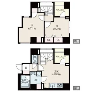 グランジット月島【5階】の間取り
