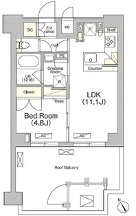 JPNOIE門前仲町【12階】の間取り