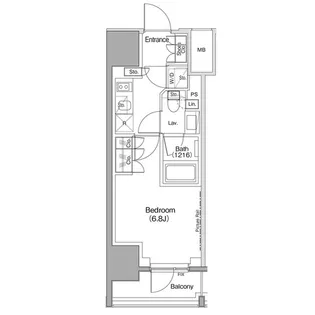ザ・パークハビオ麻布十番【4階】の間取り