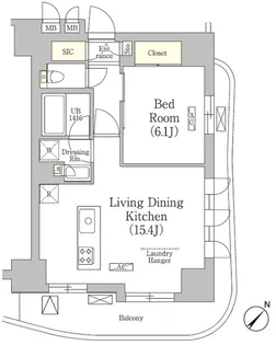 テラス月島【10階】の間取り
