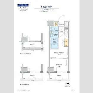 プラウドフラット浅草ディアージュ【5階】の間取り