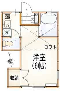 ルーミー東大井【2階】の間取り