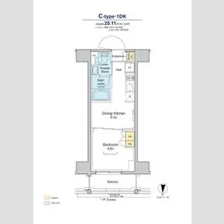 プラウドフラット亀戸【5階】の間取り