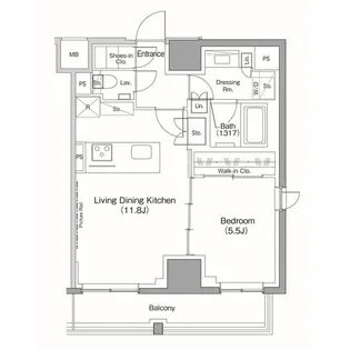 ザ・パークハビオ目黒桜邸【2階】の間取り