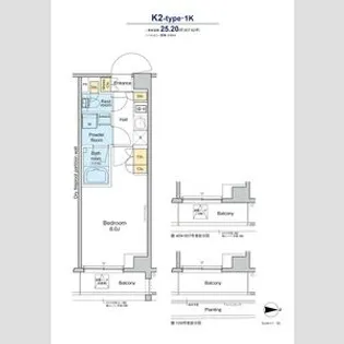 プラウドフラット品川大井町【2階】の間取り