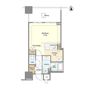 白金ザ・スカイ WEST【12階】の間取り