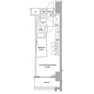 ヴェール・クレール大崎【3階】の間取り
