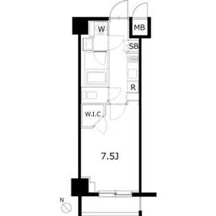 ケーディーエックスレジデンス豊洲【2階】の間取り