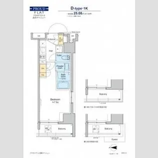 プラウドフラット浅草アベニュー【10階】の間取り