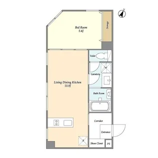 シェモア白金高輪【2階】の間取り