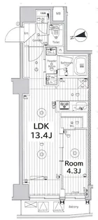 メイクス上野【6階】の間取り