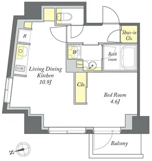 プライムメゾン清澄白河【1階】の間取り