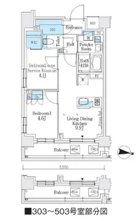 J.GRAN COURT 品川西大井WEST【5階】の間取り