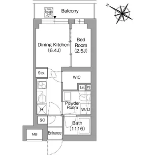 ORSUS戸越銀座【1階】の間取り