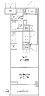 ミリアレジデンス大岡山【5階】の間取り
