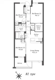 ザ・ケンジントン・レジデンス上池台【1階】の間取り