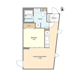 THE AIGRETTE MINAMIKAMATA【1階】の間取り