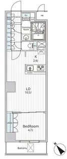 ビエラコート日本橋久松町【9階】の間取り