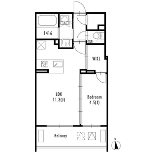 GRAN PASEO西麻布【302号室号室】の間取り