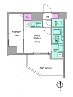 ドゥーエ蒲田南【4階】の間取り
