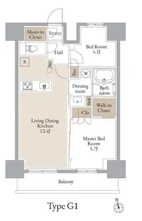 JMFレジデンス浅草橋三丁目【11階】の間取り