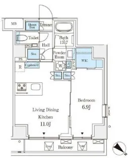 オーパスレジデンス南青山【7階】の間取り