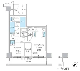 パークアクシス品川南大井パークフロント【1階】の間取り