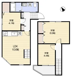 アーバンパーク不動前【4階】の間取り