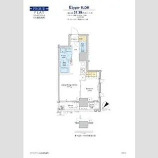 プラウドフラット日本橋馬喰町【9階】の間取り
