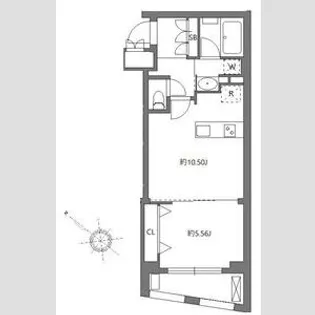 フラッフィー日本橋浜町【3階】の間取り